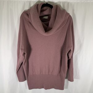 Seven for all Mankind 100% Cashmere Sweater Women's Medium Pink Knit Cowl Neck
